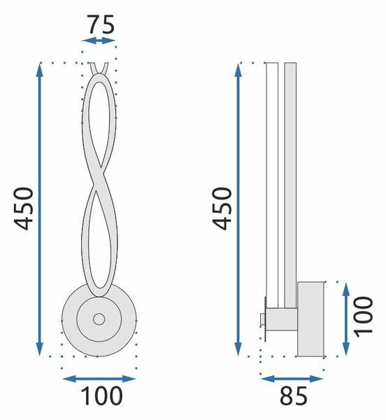 Led zidna lampa APP1049-W Gold