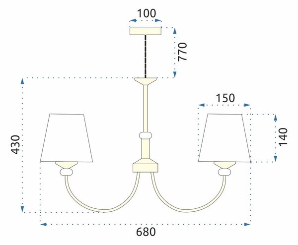 Viseća lampa s kristalima APP1014-5CP