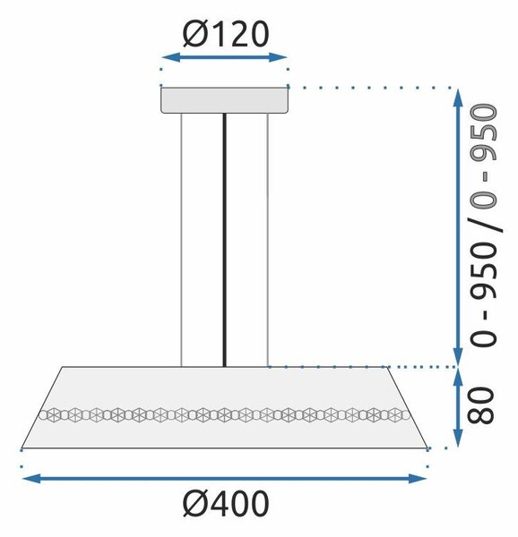 Visilica s kristalima APP1028-CP