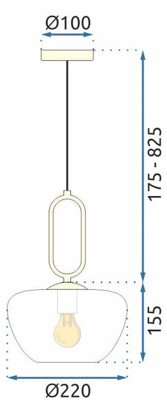 Lampa Viseća APP1074-1CP