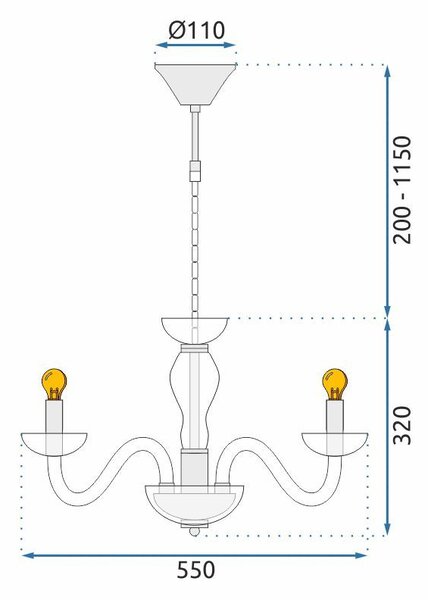 Stropna svjetiljka APP1081-6CP