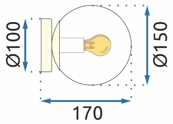 Lampa Viseća APP1156-1C Gold