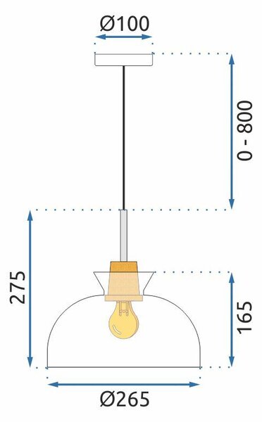 Lampa Viseća APP1184-1CP C