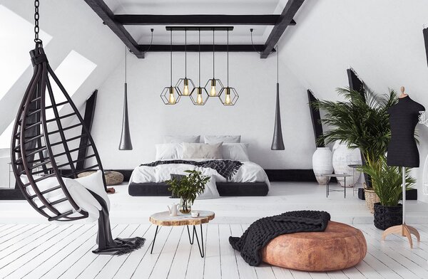 Lampa Viseća APP1133-5CP Black Gold