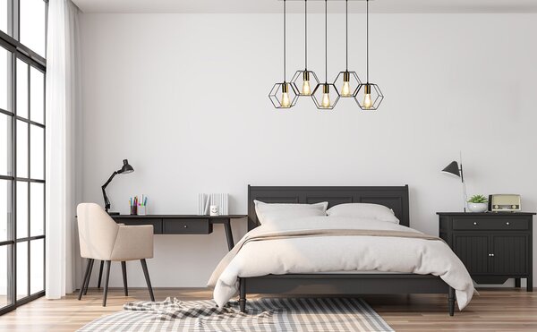 Lampa Viseća APP1133-5CP Black Gold