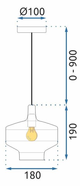 Lampa Viseća APP1121-1CP