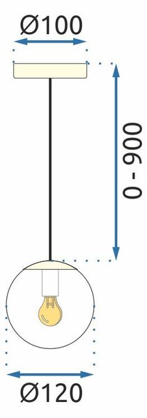 Lampa Viseća APP1249-1CP Gold