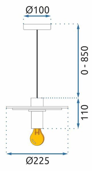 Lampa Viseća APP1213-1CP Gold