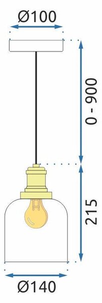Lampa Viseća APP1173 White