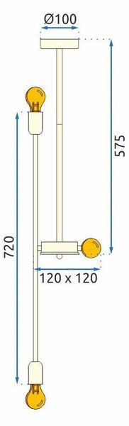 Stropni luster APP1115-6CP