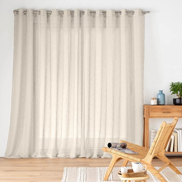 Prozirna zavjesa u prirodnoj boji 400x240 cm Carlin – douceur d'intérieur