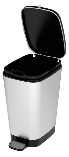 Plastična kanta za smeće s pedalom u srebrnoj boji 25 l Chic Bin – KIS