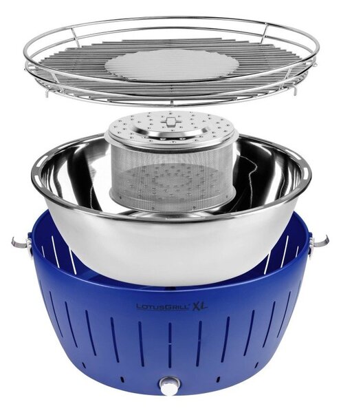 Plavi bezdimni roštilj na ugljen Lotusgrill XL