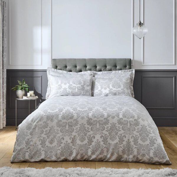 Siva posteljina Catherine Lansfield Jacquard, 200 x 200 cm