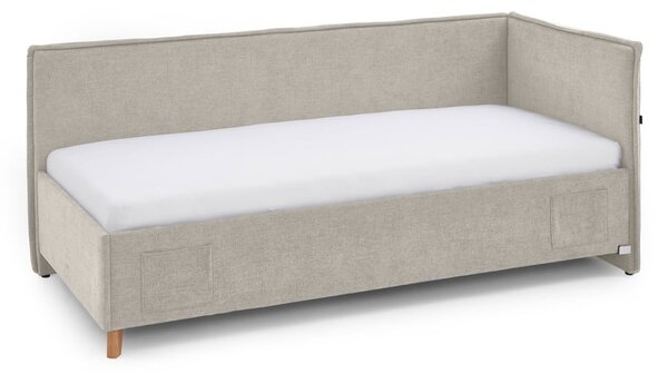 Bež podstavljeni kutni dječji krevet s prostorom za odlaganje s podnicom 90x200 cm Fun – Meise Möbel