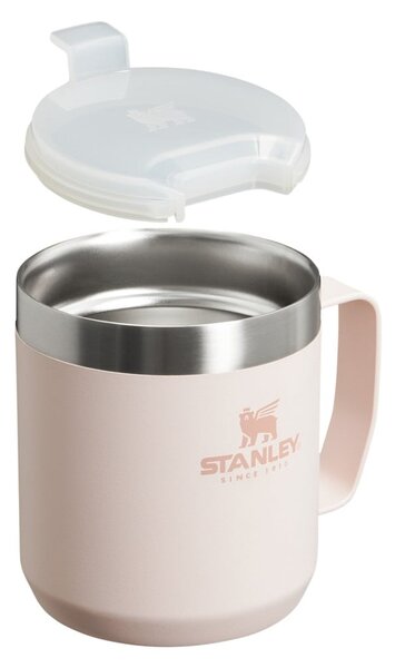 Svijetlo ružičasta termo šalica od nehrđajućeg čelika 350 ml Stay-Hot Camp Mug Rose Quartz – Stanley