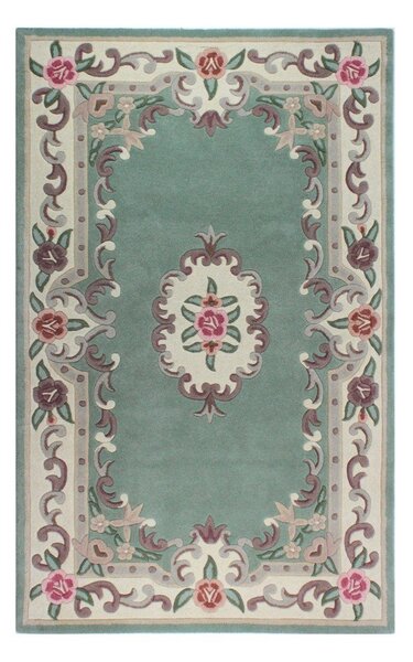 Zeleni vuneni tepih Flair Rugs Aubusson, 75 x 150 cm