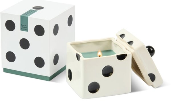 Paddywax Lucky Dice Misted Lime mirisna svijeća od keramike 283 g