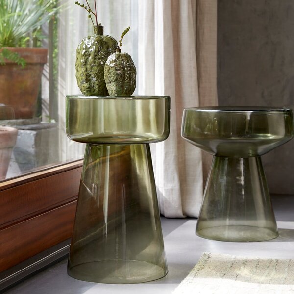Stakleni okrugao pomoćni stol ø 37 cm Dakwa – Light & Living