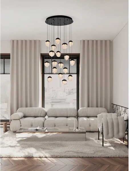 ALICIA LED LUSTER 18X CRNI 90W IP20 3000K TRIAC DIMABILNI NL9124116