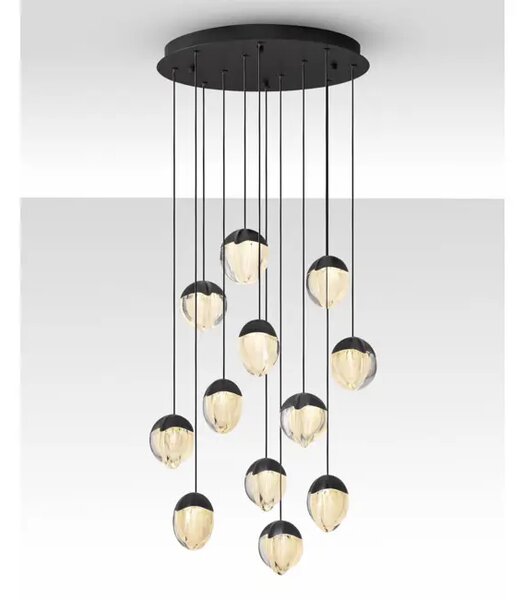 ALICIA LED LUSTER 12X CRNI 60W IP20 3000K TRIAC DIMABILNI NL9124115