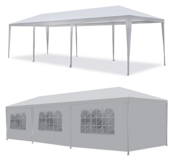 Vrtni šator / Paviljon 3 x 9 m – Idealno za zabave i vrtne događaje Siva