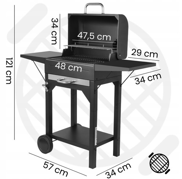 ChimneyBBQ GM12000 vrtni roštilj na drveni ugljen