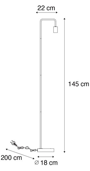 Moderna podna lampa brončana - Facil