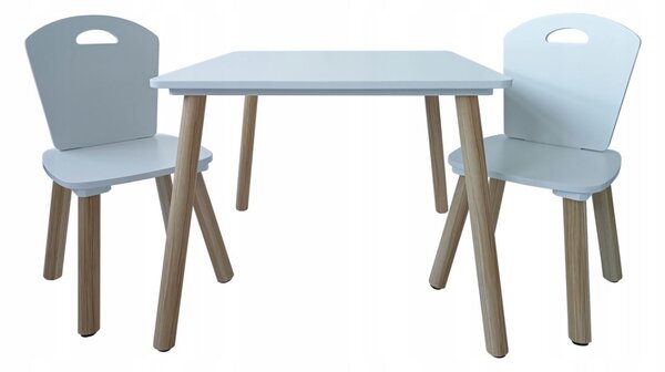 Dječji stol i 2 stolice bijeli