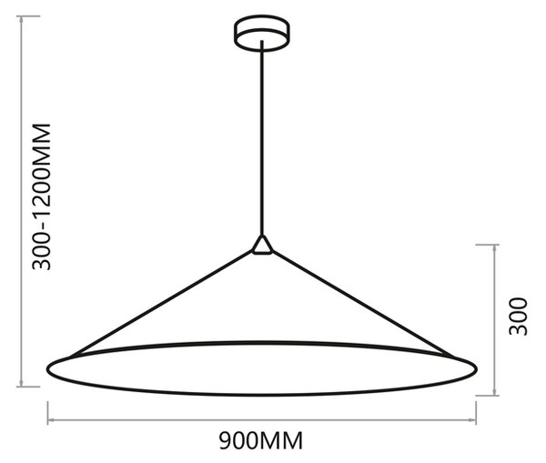 Fuji viseća lampa Ø90cm 1xE27