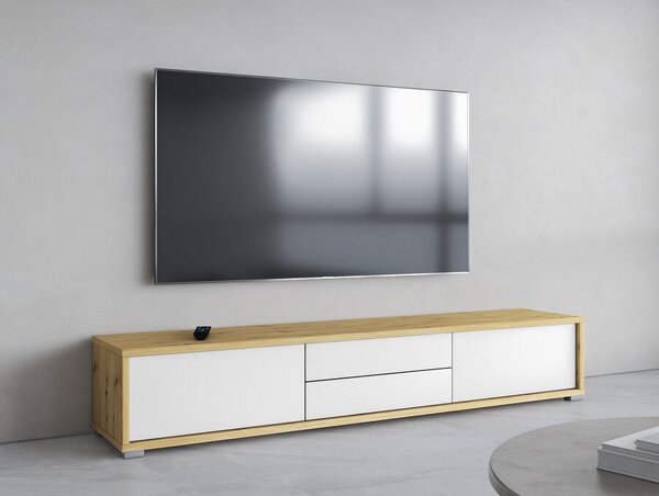 TV stol Austin 325 Artisan hrast, Bijela, 180x30x36cm