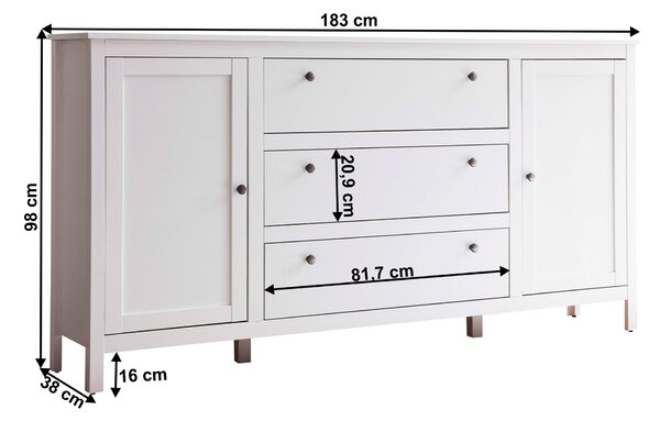 Komoda Otis 2d3s (bijela)