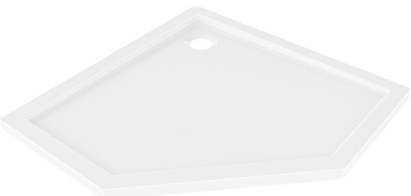 Mexen Flow pentagonalna tuš kada slim 90 x 90 cm, bijeli sjaj - 46P109090