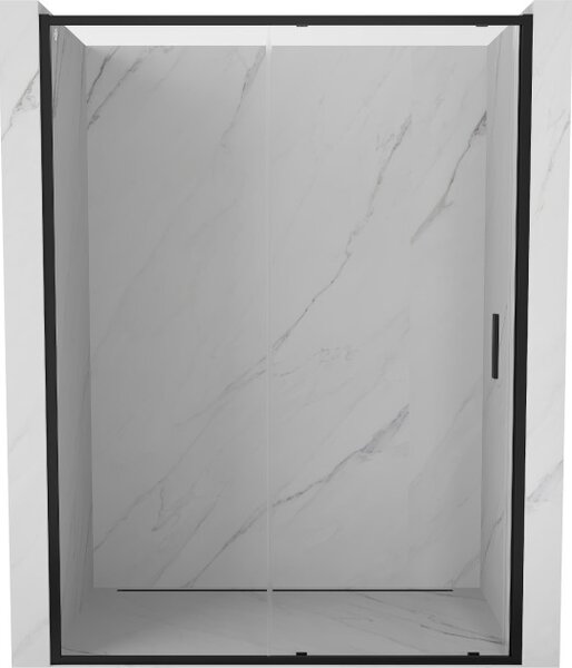 Mexen Exo klizna tuš vrata 130 cm, prozirna, crna - 8151-130-000-70-00