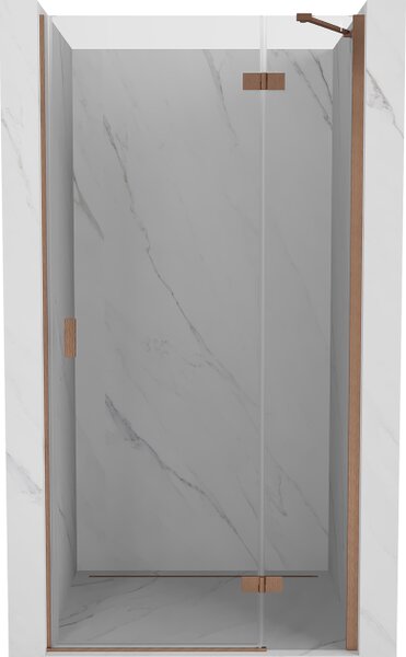 Mexen Mist-H desna zakretna tuš vrata, 70 cm, prozirna, brušena bakar - 8A5-070-000-65-00-P