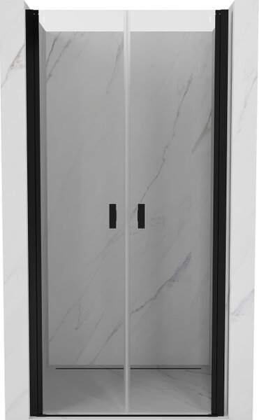Mexen Mist zakretna tuš vrata 100 cm, prozirna, crna - 8A7-100-000-70-00