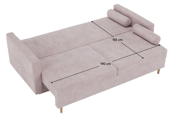Sofa dvojsed Aria (staroružičasta)