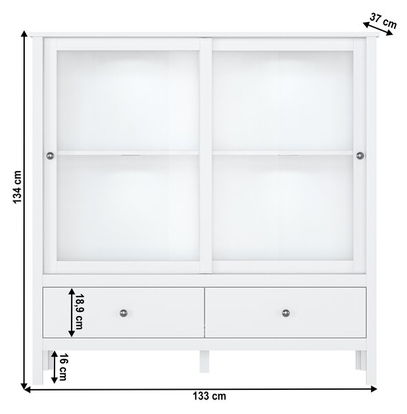 Zondo.hr Vitrina Otis 2w2s (bijela). 1065243