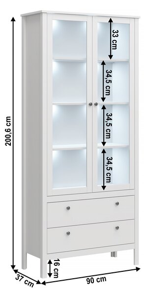 Zondo.hr Vitrina Otis 2w2s (bijela). 1065250