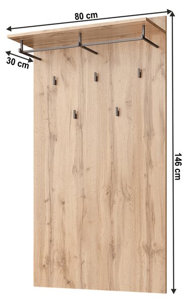 Panel za vješanje 80 cm Mateo 80 (hrast wotan)