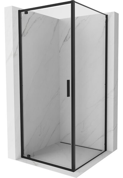 Mexen Exo zglobna tuš kabina 90 x 90 cm, prozirna, crna - 8181-090-090-70-00