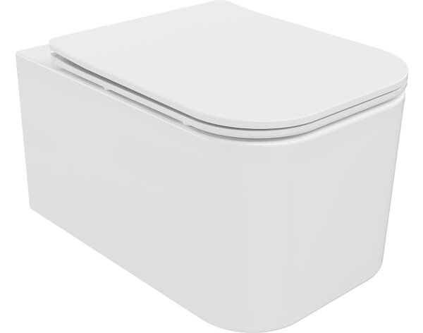 Mexen Elis WC školjka Rimless s tankom sjedalom s usporenim spuštanjem, duroplast, sjajno bijela - 30910600
