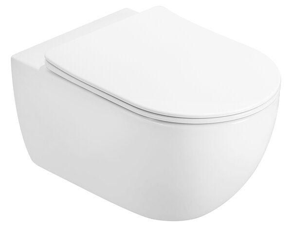 Mexen Carmen 2.0 WC školjka Rimless Tornado s daskom sporog spuštanja slim, duroplast, bijeli sjaj - 3088L4000T