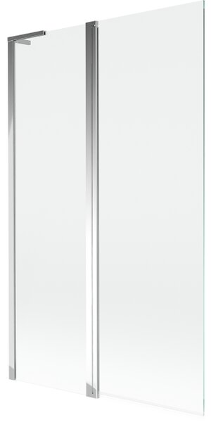 Mexen Mist L dvodijelna pregrada za kadu 110 x 150 cm, prozirna, krom - 8A9L-110-011-01-00