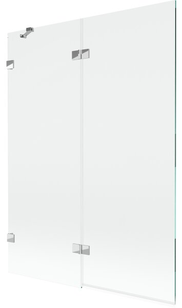 Mexen Lunar dvostruki lijevi paravan za kadu 130 x 150 cm, proziran, krom - 897-130-100-01-00-L
