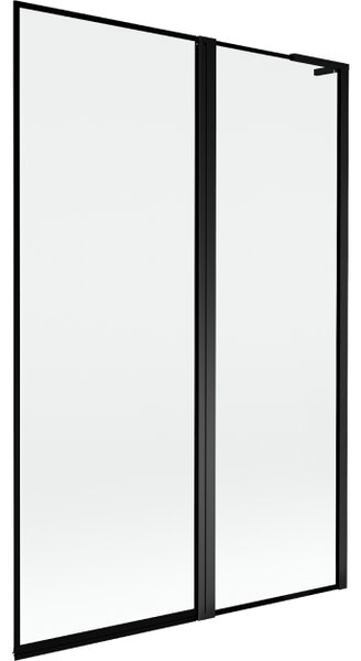 Mexen Mist L paravan za kadu s 2-krilnim desnim vratima 120 x 150 cm, crni okvir, crni - 8A9L-120-011-70-70-P