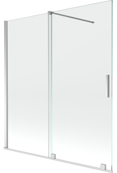 Mexen Velar klizni paravan za kadu, dvosmjerni 150 x 150 cm, proziran, krom - 896-150-000-01-01