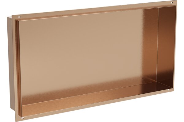 Mexen X-Wall-NR nišna polica bez prirubnice 60 x 30 cm, brušeni bakar - 19C1603010