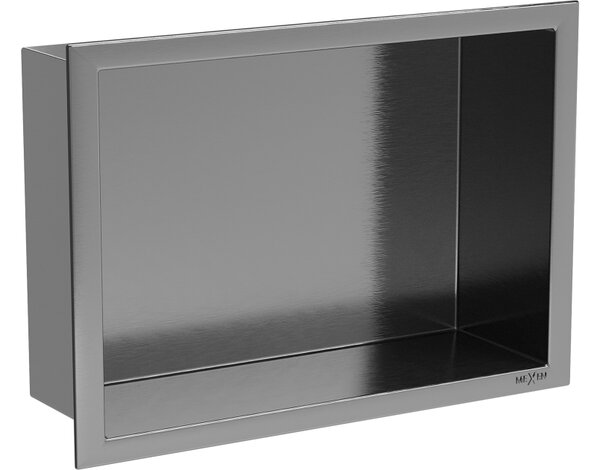 Mexen X-Wall-R polica za nišu s prirubnicom 30 x 20 cm, brusirana sivo-crna - 19E0302010