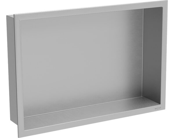 Mexen X-Wall-R udubljena polica s obrubom 45 x 30 cm, inox - 1910453010